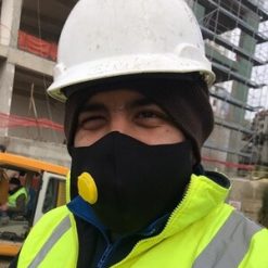 Siyah Yıkanabilir Ventilli Maske